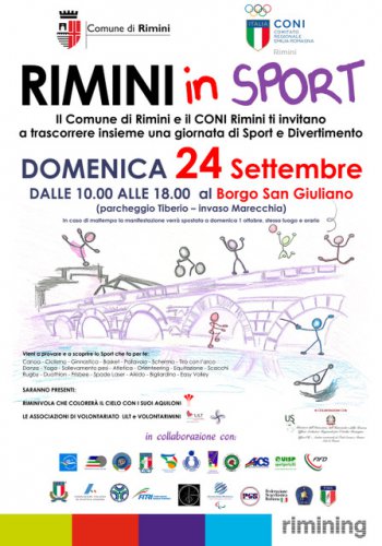 Rimini in Sport nel Borgo San Giuliano la terza edizione Domenica 24 Settembre.