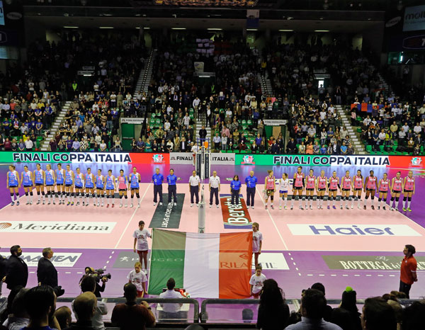 Al 105 stadium di rimini il grande spettacolo delle finali di coppa italia di pallavolo femminile