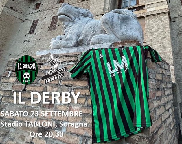 Sabato alle 20,30 derby in anticipo tra Soragna e Fidenza