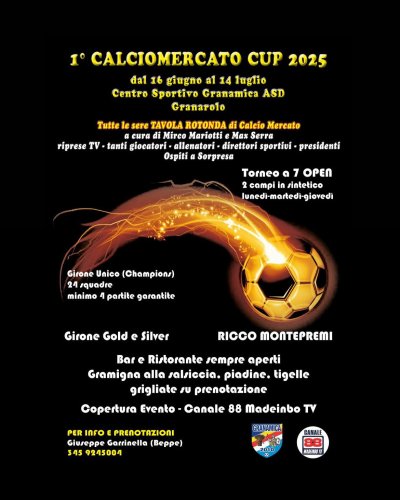 Dal 14 giugno la Calciomercato Cup a Granarolo!