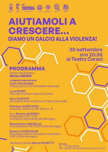 Aiutiamoli a crescere ... Diamo un calcio alla violenza