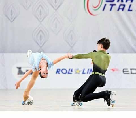 Pattinaggio Riccione: Luca Tamburini e Annamaria Pagnotta in partenza per la Coppa Europa di artistico in Portogallo