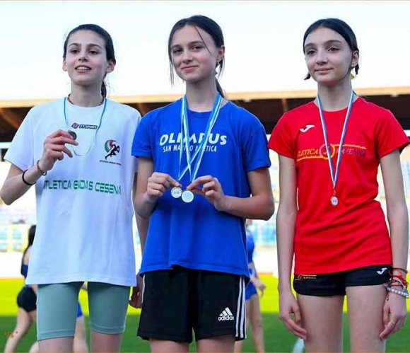 CDS giovanili - 14 titoli di campioni sammarinesi per gli atleti Olimpus San Marino