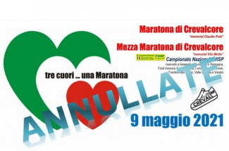 Annullate Maratona e Mezza Maratona di Crevalcore (BO) del 9 maggio 2021
