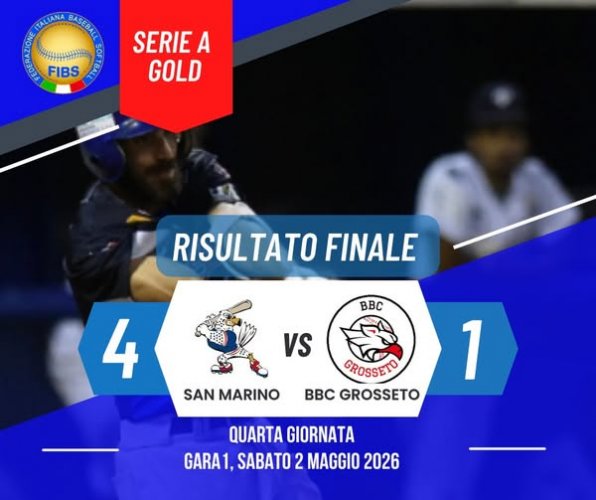 Gara 1 , San Marino Baseball - BBC Grosseto 4-1
