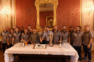 I campioni d'Europa della Fortitudo ricevuti in comune a Bologna