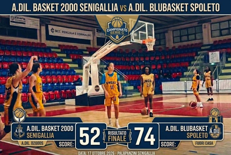 Basket 2000 Senigallia - Spoleto 52 - 74