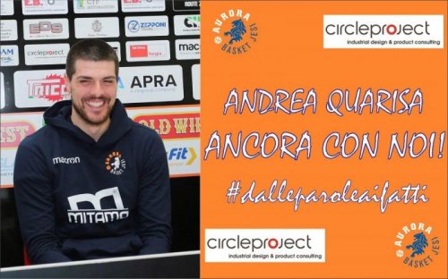 L'Aurora Basket Jesi si blinda sotto canestro con la conferma di Andrea Quarisa