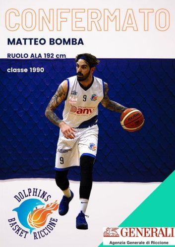 Dolphins Basket Riccione : confermato Matteo Bomba