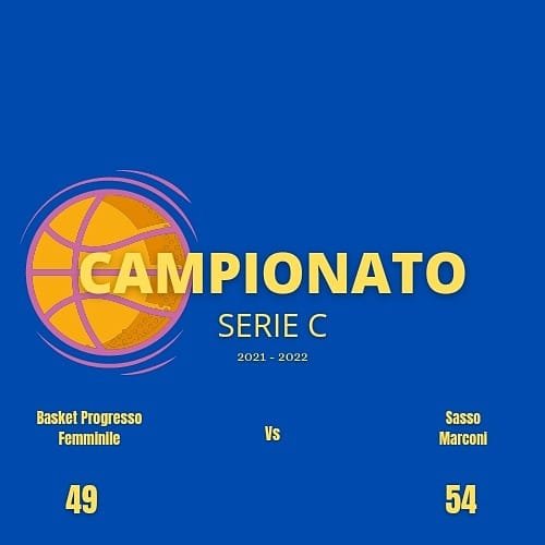 C.S.I. Sasso Marconi  A.S.D.  vs  Basket Progresso Femminile  54 -49