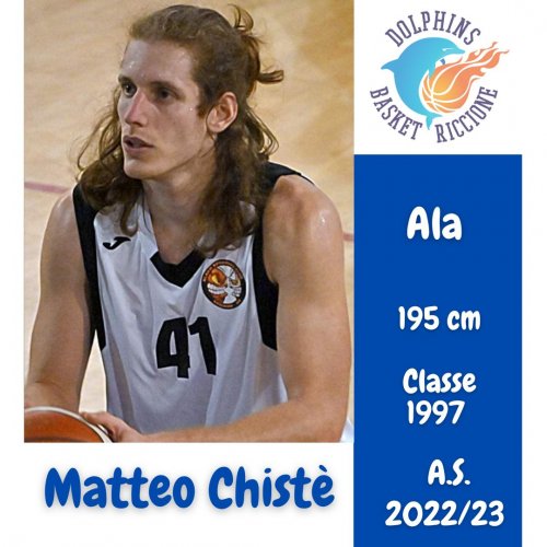 Basket Riccione Dolphins  - Benvenuto Matteo  Chistè!