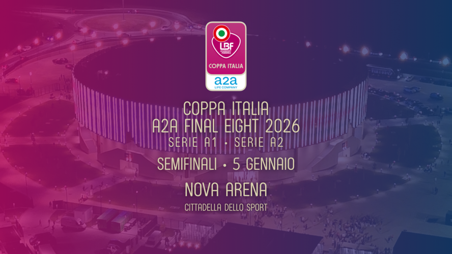 A2A Final Eight 2026 Coppa Italia A1 e A2 - Tutte le semifinali si disputeranno nella Nova Arena