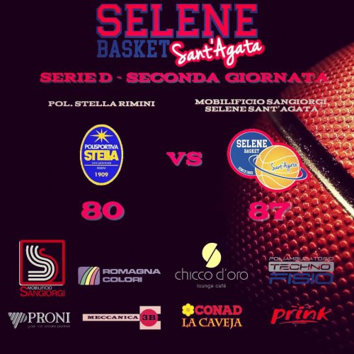 Pol.Stella Rimini - Mobilificio Sangiorgi Selene Basket SantAgata 80-87