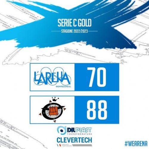Polisportiva  L'Arena Dilplast Clevertech  - Basket 2000 BMR Reggio Emilia  70 -88