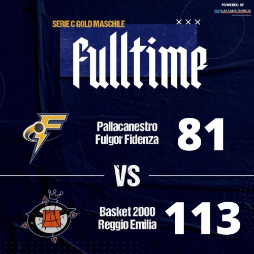 Foppiani Fulgor Fidenza   -  Basket2000 Reggio Emilia 81 - 113
