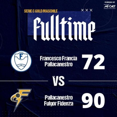 Francesco  Francia Zola Predosa - Foppiani Fulgor Fidenza   72 - 90