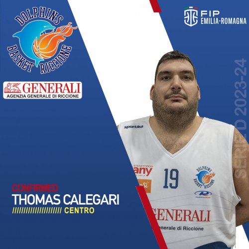 Dolphins Basket Riccione -   Confermato Thomas Calegari