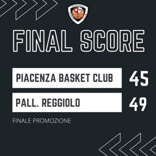 TSA Basket Piacenza - Pallacanestro Reggiolo 45 - 49