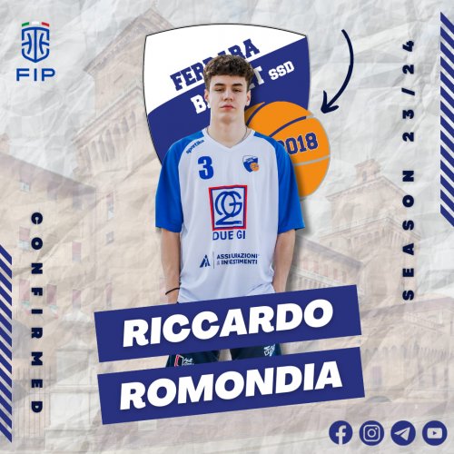 Ferrara Basket 2018: Ancora con noi : Riccardo Romondia