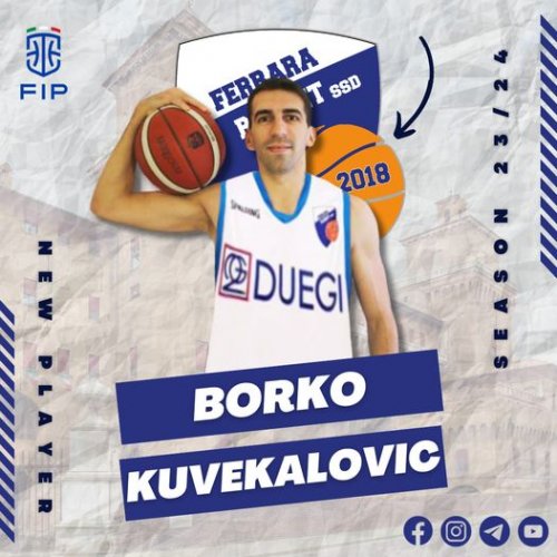 Borko Kuvekalovic  un nuovo giocatore del Ferrara Basket 2018