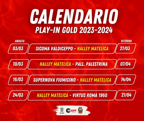 Vigor Basket Matelica   -  Pubblicato il calendario definitivo del Play-In Gold