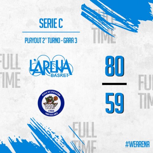 Polisportiva L'Arena Montecchio Emilia - Pallacanestro Novellara 80 &#8211; 59 (2-1)