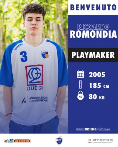 La Ristopro Janus Basket Fabriano  lieta di annunciare l&#8217;ingaggio di Riccardo&#8239;Romondia