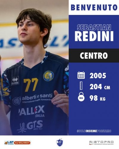 La Ristopro Janus Basket Fabriano  lieta di annunciare l&#8217;ingaggio di Sebastian Redini
