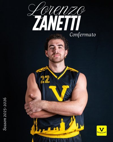 Virtus Medicina -  Lorenzo Zanetti sar nel cuore dell&#8217;area giallo nera anche il prossimo campionato