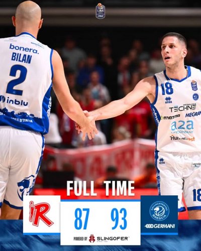 Pallacanestro Reggiana UnaHotels Reggio Emilia  87  Germani Brescia  93