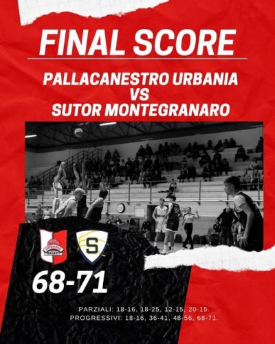 Pallacanestro Urbania  - Sutor Basket Montegranaro  68 - 71