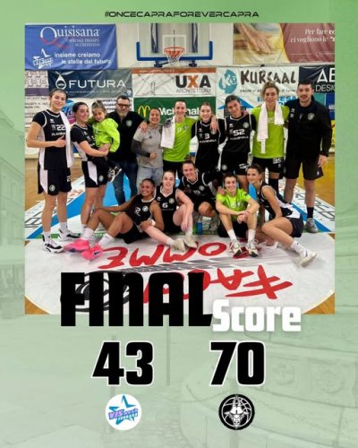 Vis Rosa Ferrara - Capra Team Ravenna 43 - 70
