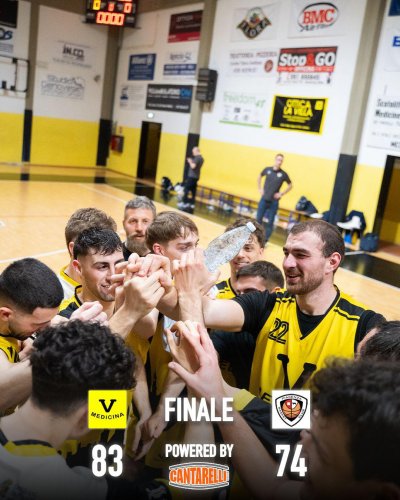Virtus Medicina 83       Italia Chef Piacenza  Basket Club     74