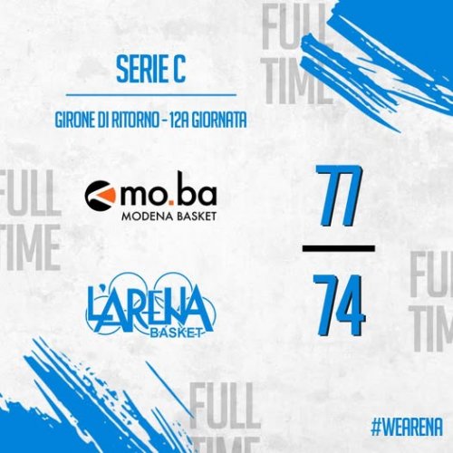 Modena Basket   vs Polisportiva L'Arena Montecchio Emilia   77 - 74