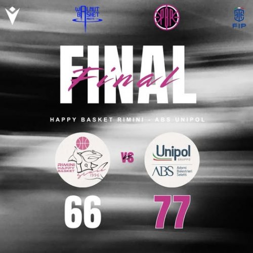Happy Basket Ren - Auto Rimini  vs  Walnut  Basket Noceto 66  - 77   (15-18 34-32 52-52 66-77 )  Tabellini