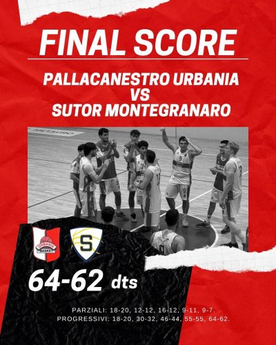 Pallacanestro Urbania - Sutor Montegranaro 64-62 (dts)