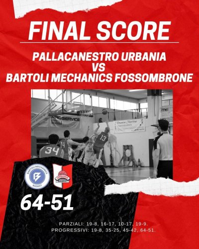 Bartoli Mechanics MBA - Pallacanestro Urbania 64-51