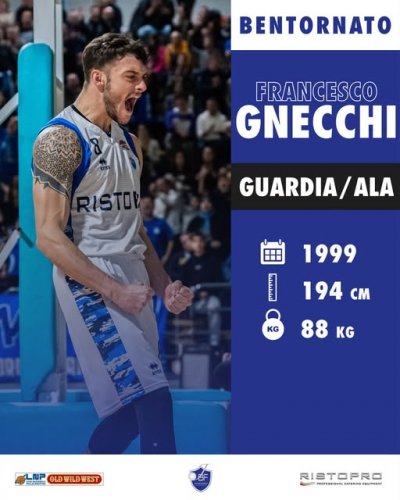 Janus Basket Fabriano - Un ritorno gradito : Francesco Gnecchi di nuovo Biancobl�