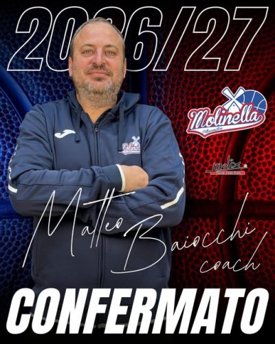 Pallacanestro Molinella - Confermato coach Matteo Baiocchi