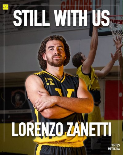 Lorenzo Zanetti  rimane al centro della Virtus Medicina
