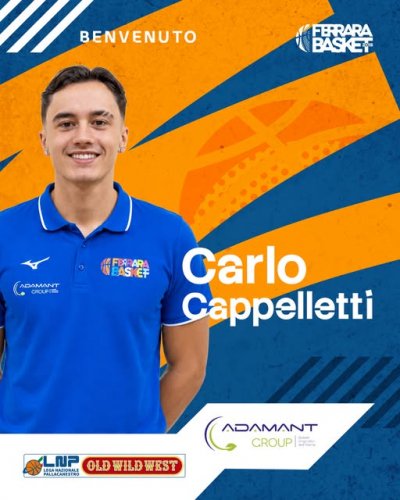 Seconda nuova firma per l’Adamant Ferrara Basket 2018: arriva il play Carlo Cappelletti