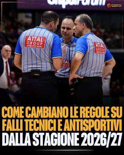 Come cambiano le regole su falli tecnici e antisportivi dalla stagione 2026/27: i dettagli