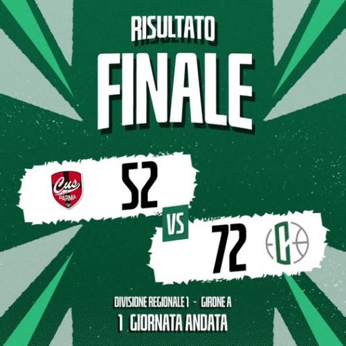 Cus Parma - Fren Tubo Castelfranco Basket 52-72 (9-16; 13-24; 22-14; 8-18)
