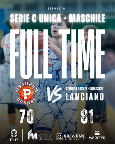 Pisaurum Pesaro - Azzurra Basket Lanciano: 70 - 81