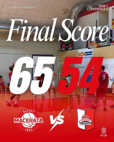 Basket Macerata - Pallacanestro Urbania  65 - 54