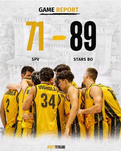 Vignola Basket Roadhouse  vs  Stars Basket Bologna  71 – 89