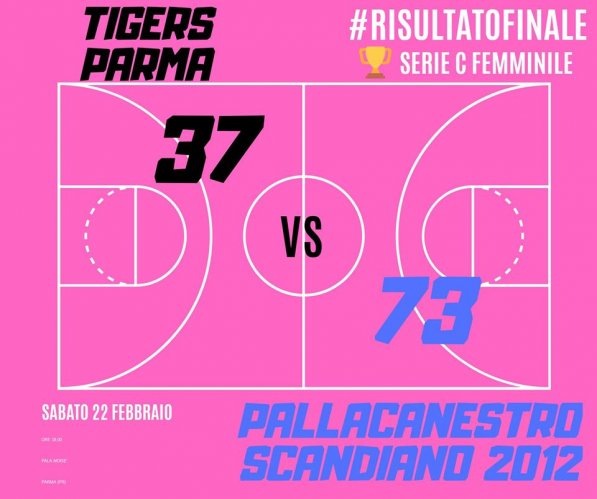 Tigers Parma B - Pallacanestro Scandiano 2012 37 - 73