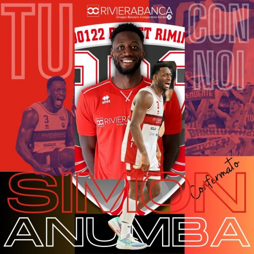 RivieraBanca Basket Rimini  -  Simon Anumba sar ancora un biancorosso!