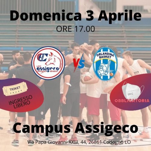 UCC Assigeco Piacenza vs Capo dOrlando: si gioca al - Campus -  di Codogno