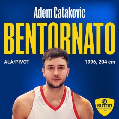 Sutor Basket Montegranaro  -  Adem Catakovic torna a vestire la casacca gialloblu